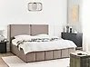 Bett mit Stauraum CASTELNAVET Stoff Taupe 180 x 200 cm