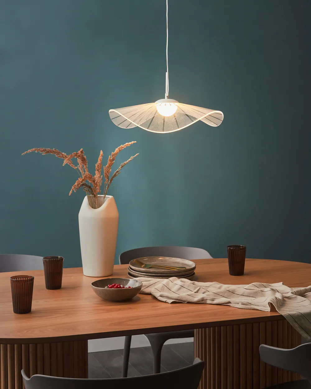 LED Hängeleuchte LOIRE Metall Weiß