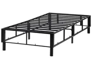Boxspringbett Stoff COUNTESS 90 x 200 cm Hellgrau_1054509