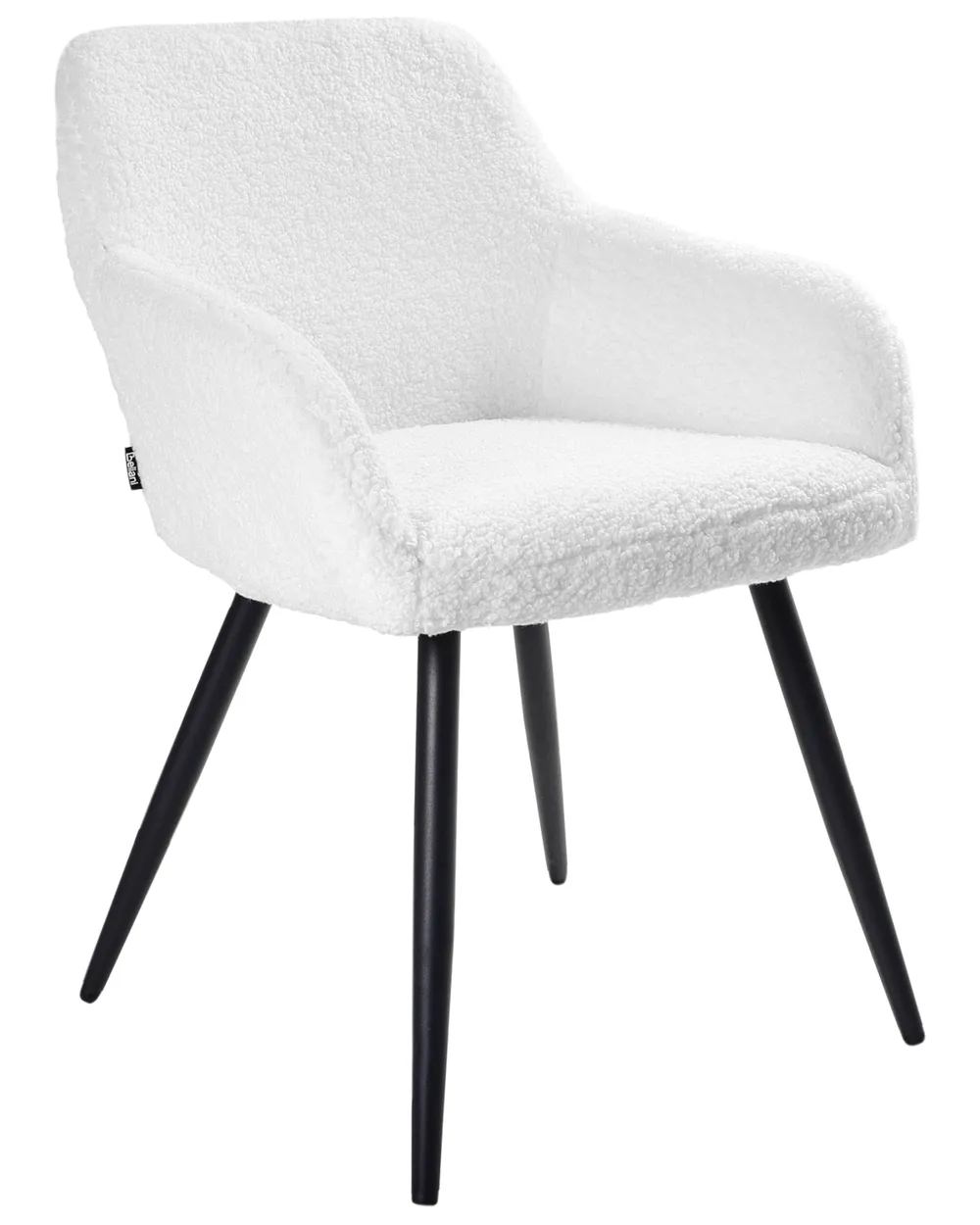 Esszimmerstuhl 2er Set CASMALIA Bouclé Cremeweiß_956978