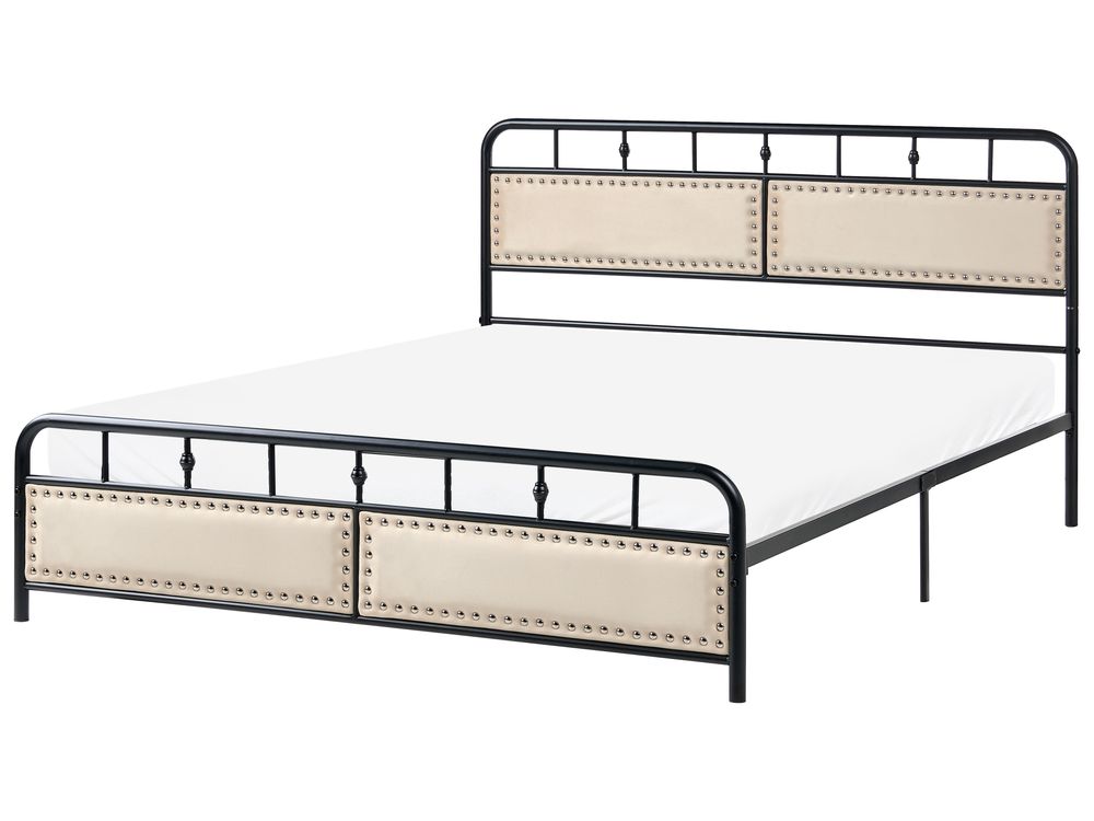 Bed Metal BREUILLET 160 x 200 cm Black