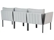 Lounge Set mit Tisch 5-Sitzer SKALA Metall Hellgrau_934642