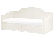 Ausziehbett Samtstoff LORETTE 90 x 200 cm Hellbeige_1081002