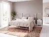 Bett mit Lattenrost Metall ANTLIA 140 x 200 cm Hellbeige