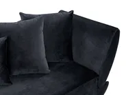 Rechtsseitige Chaiselongue MERI mit Stauraum Samtstoff Schwarz_914250