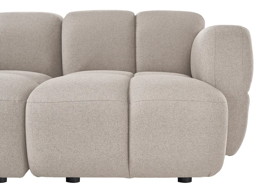 Modul Ecksofa 4-Sitzer MAKSABERG Stoff Beige rechtsseitig_1133568