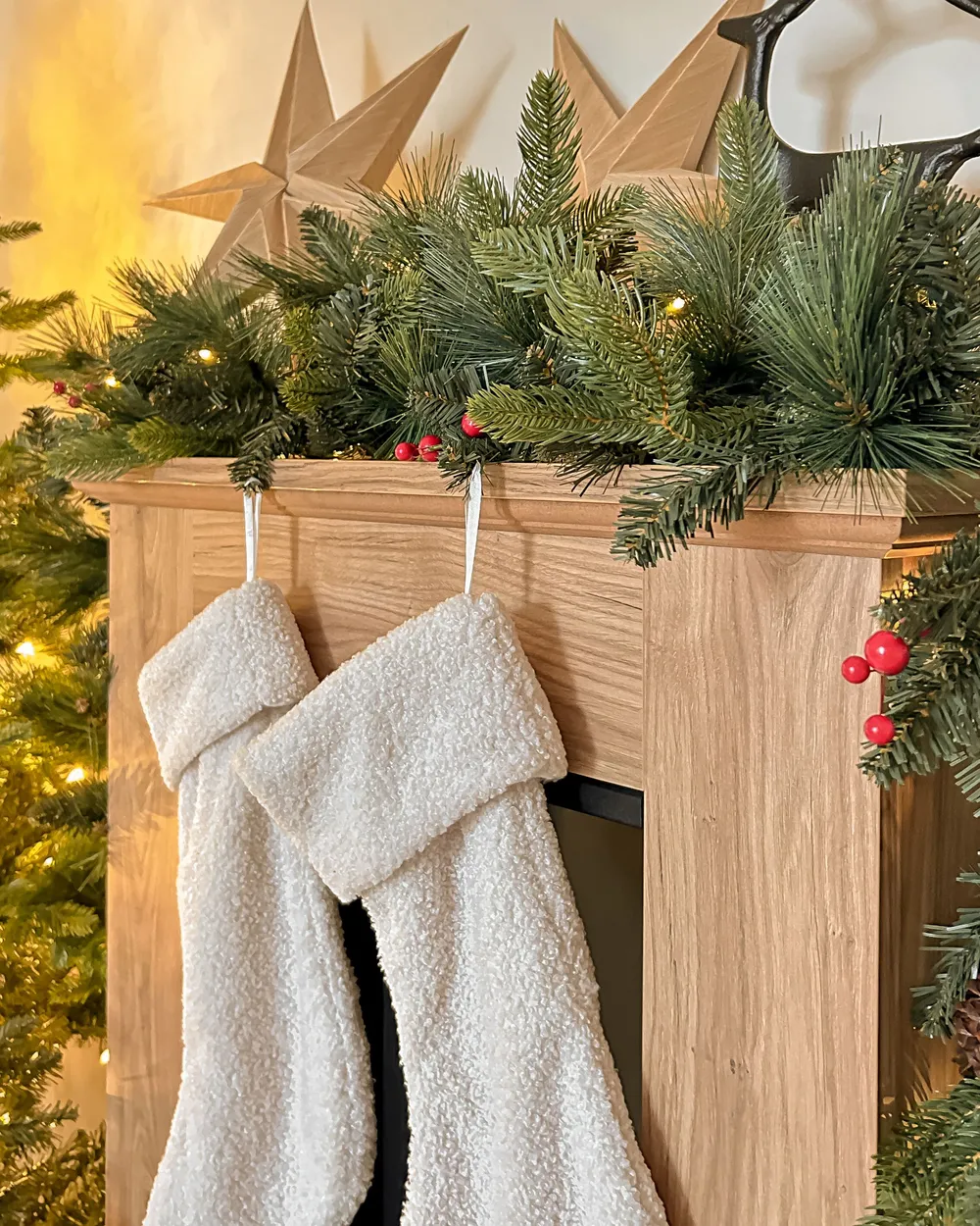 Weihnachtsgirlande LED WHITEHORN 180 cm Dunkelgrün_904350