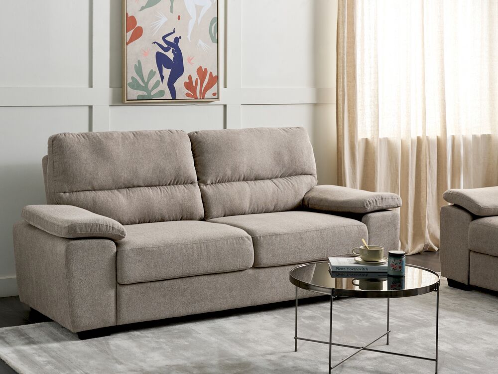 Sofa 3-Sitzer VOGAR Stoff Hellbraun