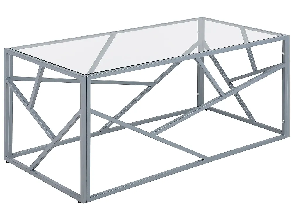 Couchtisch ORLAND Glas Silber