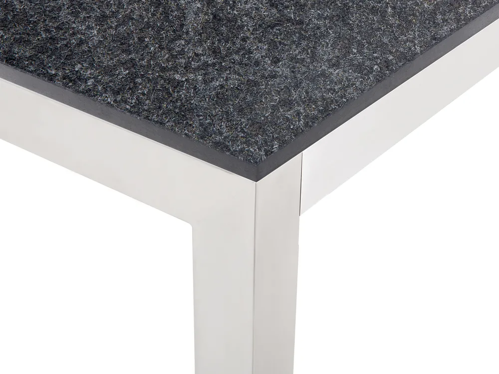 Gartenmöbel Set 6-Sitzer GROSSETO Granit geflammt Schwarz / Beige_434052