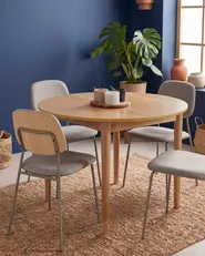 Esszimmerstuhl 4er Set RILEY Stoff Taupe_1079823