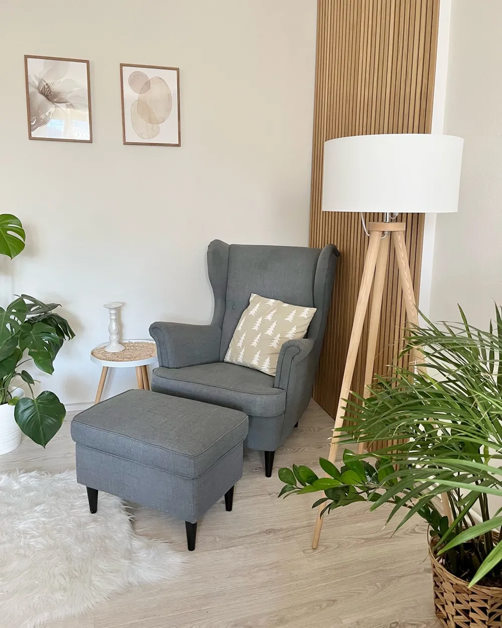 Stehlampe NITRA Eichenholz Weiß_861736