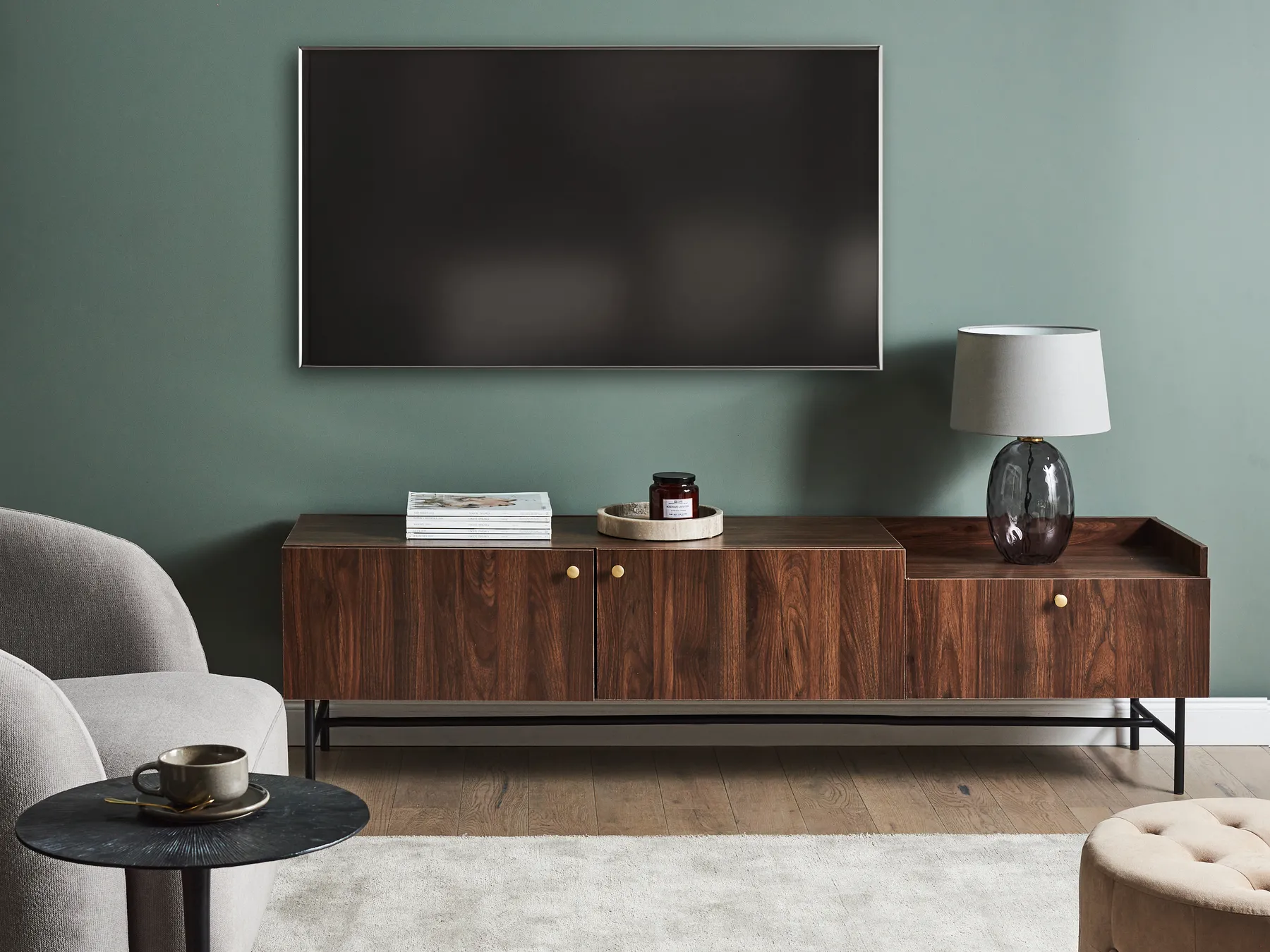 TV-Möbel LISMORE Dunkelbraun_963546