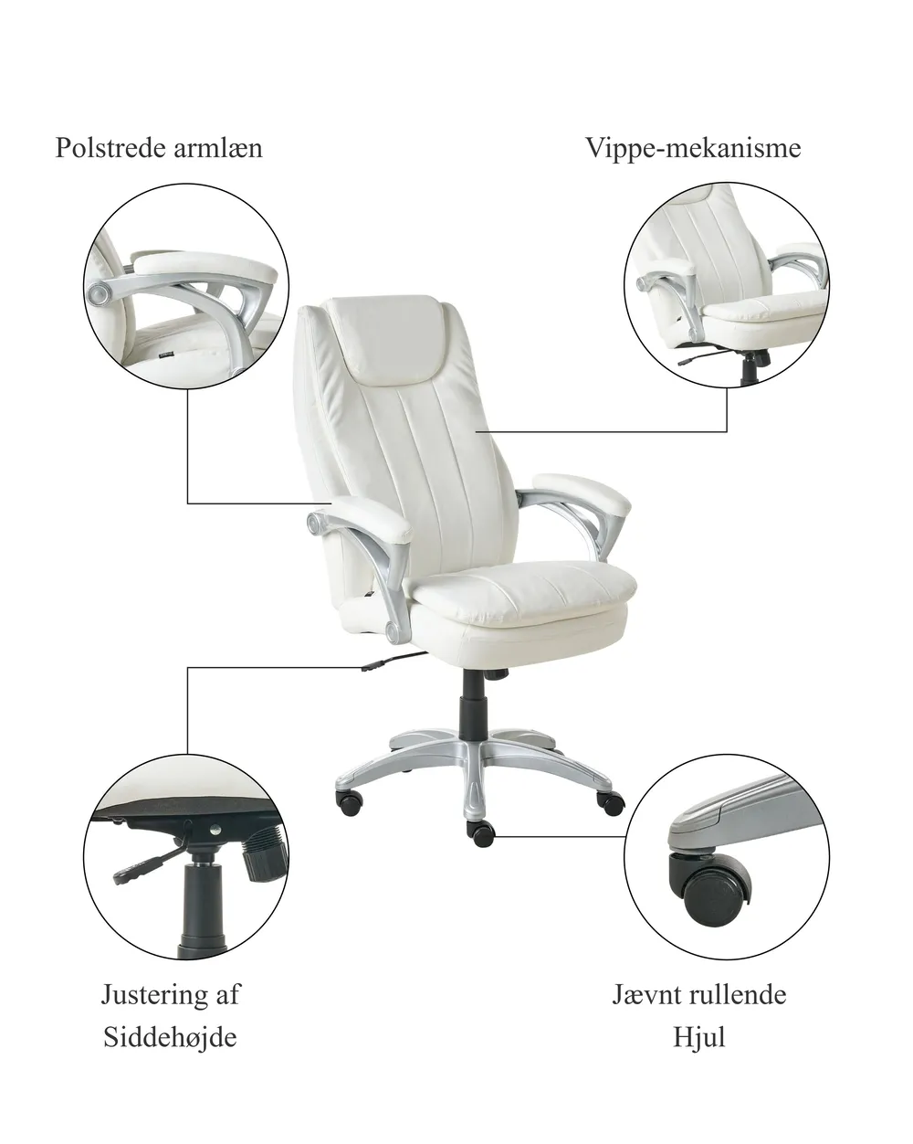 Executive Chair CHIEF Faux Leather Off-White_995312