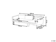 Gartensofa 3-Sitzer LORETELLO Beige linksseitig_872439
