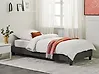 Bett ohne Kopfteil Stoff ROANNE 90 x 200 cm Grau