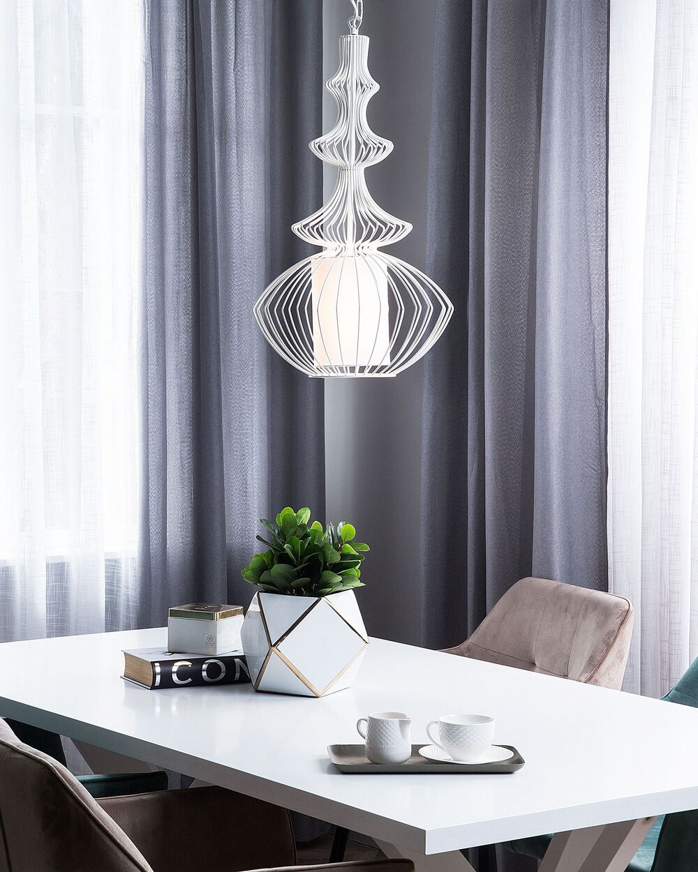 Pendant Lamp KOLVA Metal White