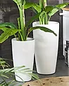Blumenkübel TSERIA 40 cm Weiß