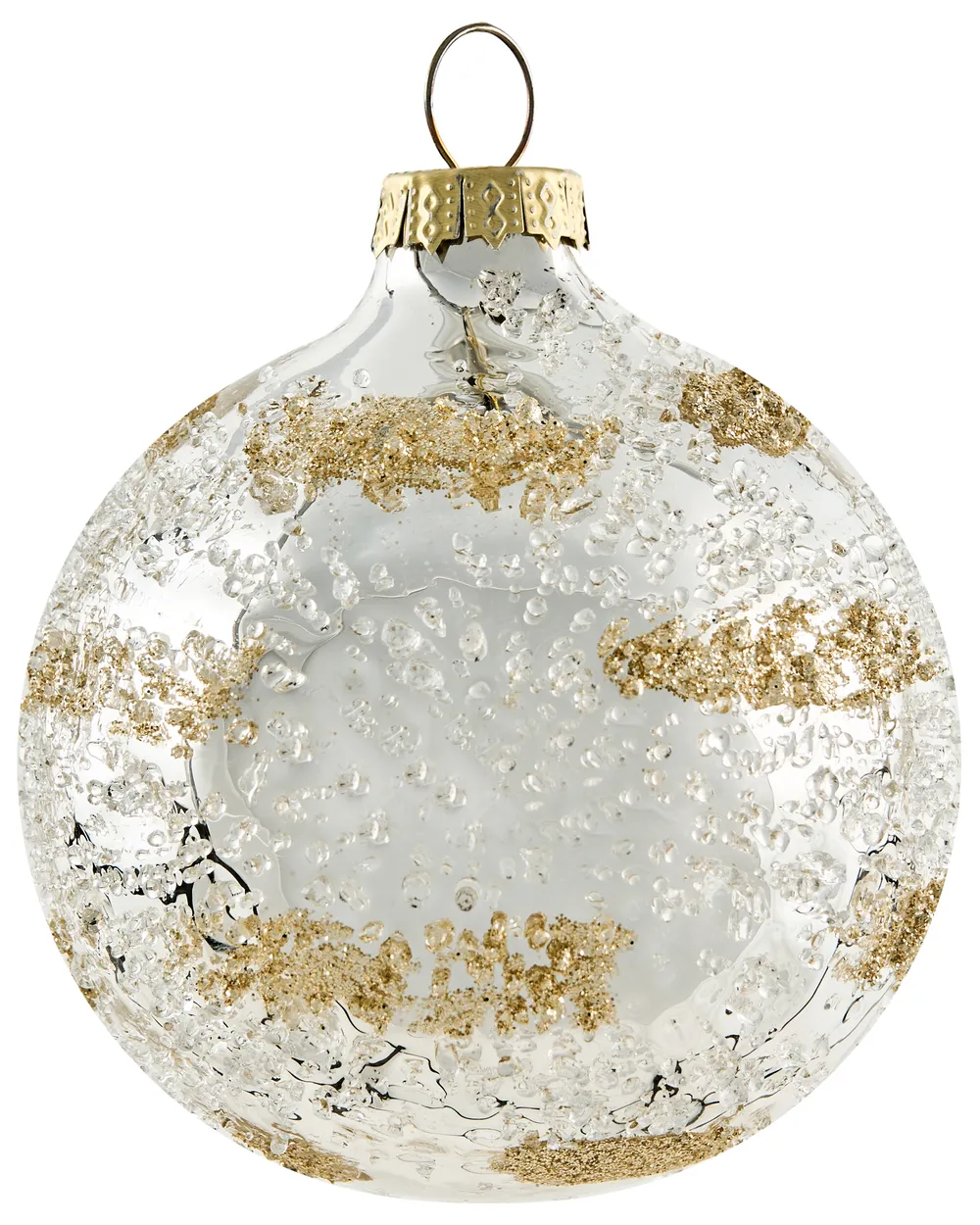 Weihnachtskugel 25er Set ICICLE Glas Transparent / Gold_1028435