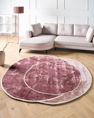 Rug KANRACH Pink 200 x 200 cm Viscose_1004942