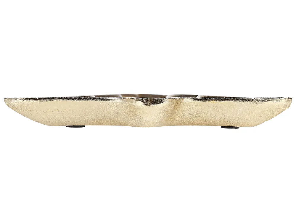 Dekotablett 2er Set Weihnachtsbaum DURIAN Metall Gold_843619