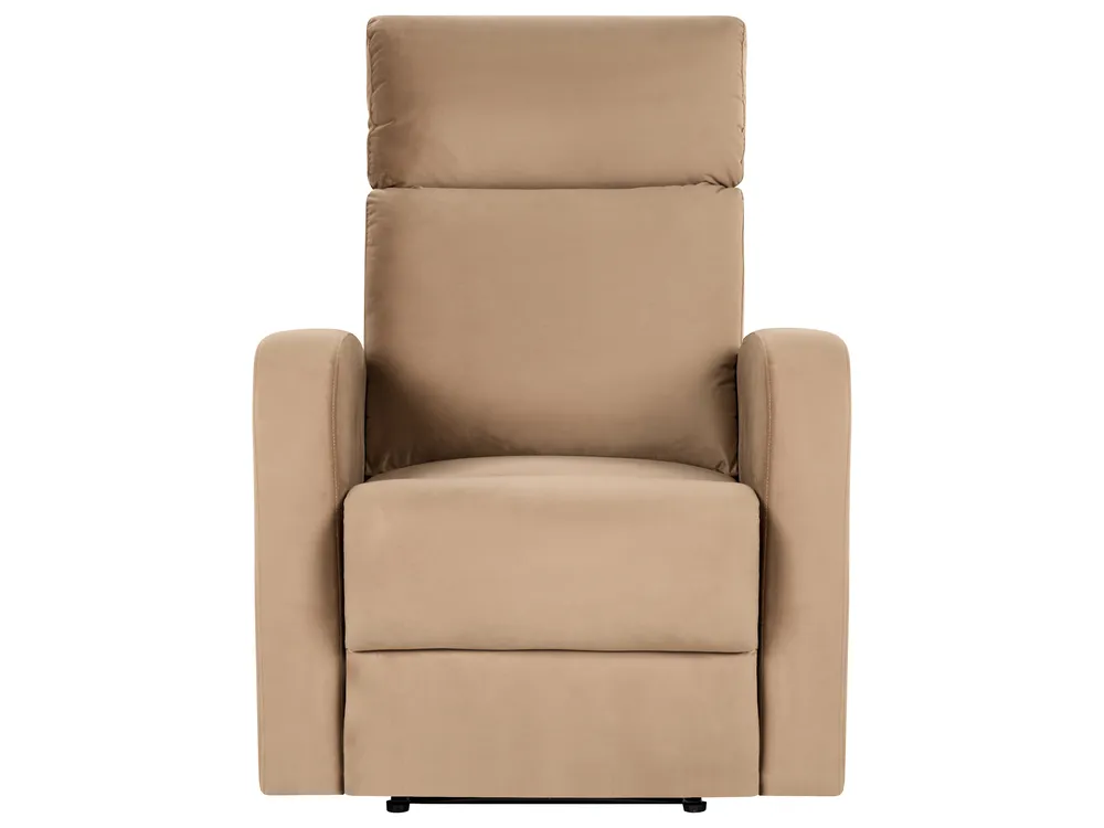 Sofa Set manuell verstellbar 3-Sitzer VERDAL Samtstoff Hellbraun_1081274