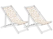 Ersatzstoff für Sonnenliege 2er Set ANZIO/AVELLINO 113 x 44 cm Beige_1073787
