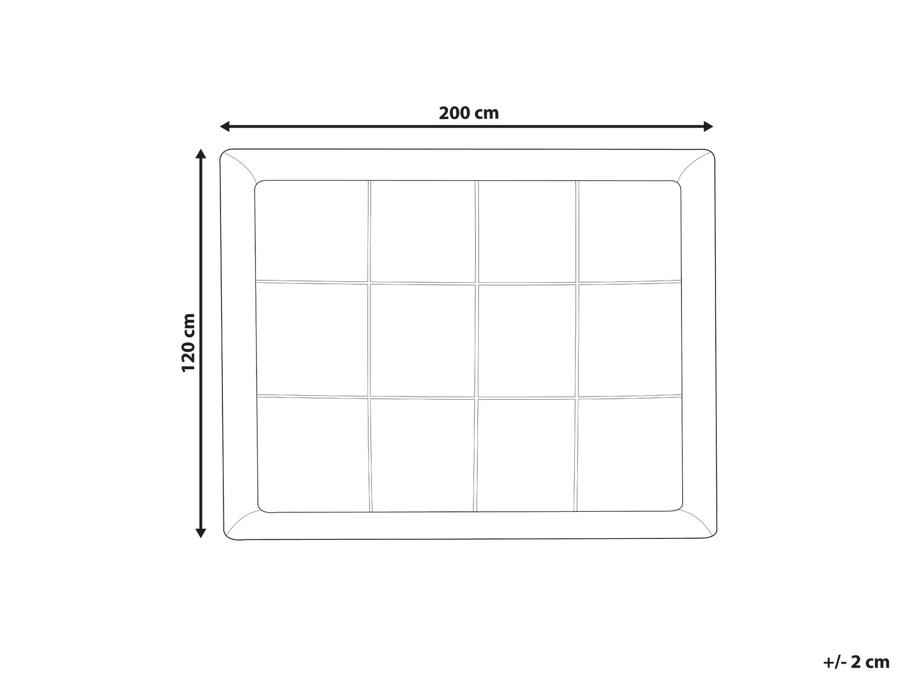 Polyester-Matratzentopper AIZKORRI 120 x 200 cm_1044728