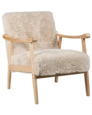 Sessel LEKNES Webpelz Hellbeige_1018404