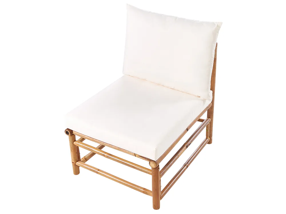 Lounge Set mit Tisch 6-Sitzer CERRETO Bambus Cremeweiß_909639