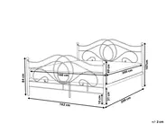 Bett mit Lattenrost Metall LYRA 160 x 200 cm Hellbeige_1162030