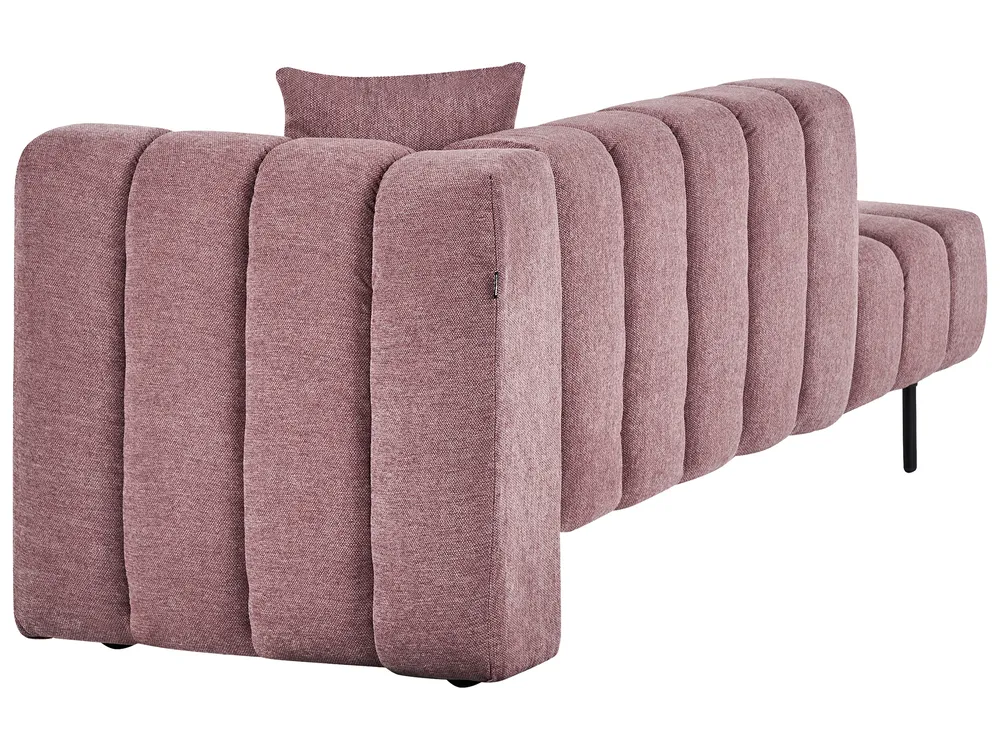 Rechtsseitige Chaiselongue LANNILS Stoff Rosa_942013