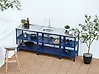 Outdoor-Küche 3er Set mit Spüle VILAMA Blau Metall