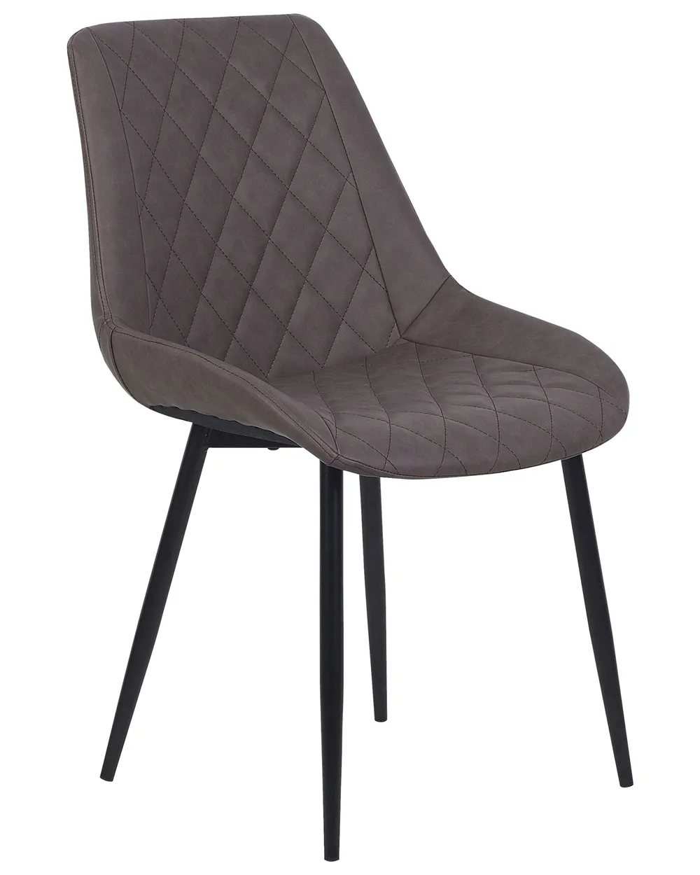 Esszimmerstuhl 2er Set MARIBEL Kunstleder Dunkelbraun_716429