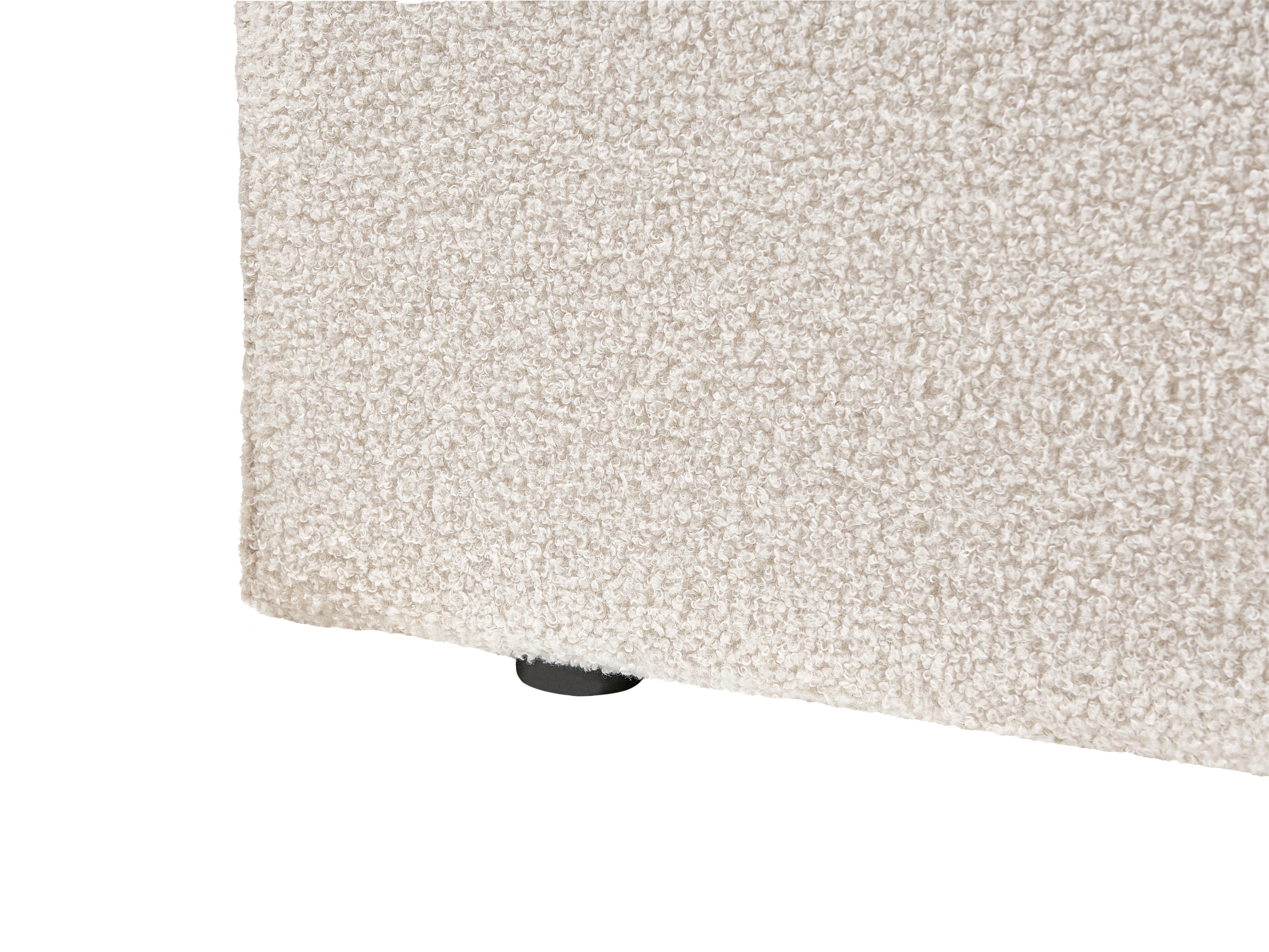 Krevet s prostorom za pohranu BRENON Buklé Krem bijela 140 x 200 cm_1055937