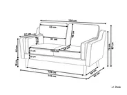 Sofa 2-Sitzer LOKKA Kunstleder Grau_762818