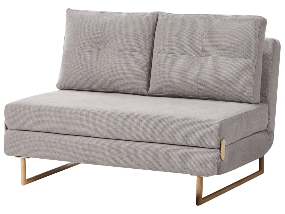Sofa Bed 2 Seater JERSLEV Fabric Grey_1012033