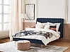 Bett mit Lattenrost Samtstoff MARVILLE 140 x 200 cm Dunkelblau