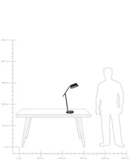 LED Desk Lamp LEONIS with Dimmer Black_1018451