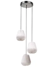3 Light Pendant Lamp HONDE Paper White_1033681