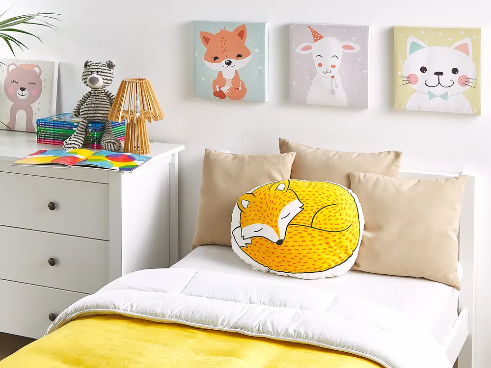 Dekokissen 2er Set DHANBAD Baumwolle 50 x 40 cm Gelb Fuchs