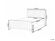 Bett mit Lattenrost Samtstoff LUNAN 120 x 200 cm Hellbeige_1025683