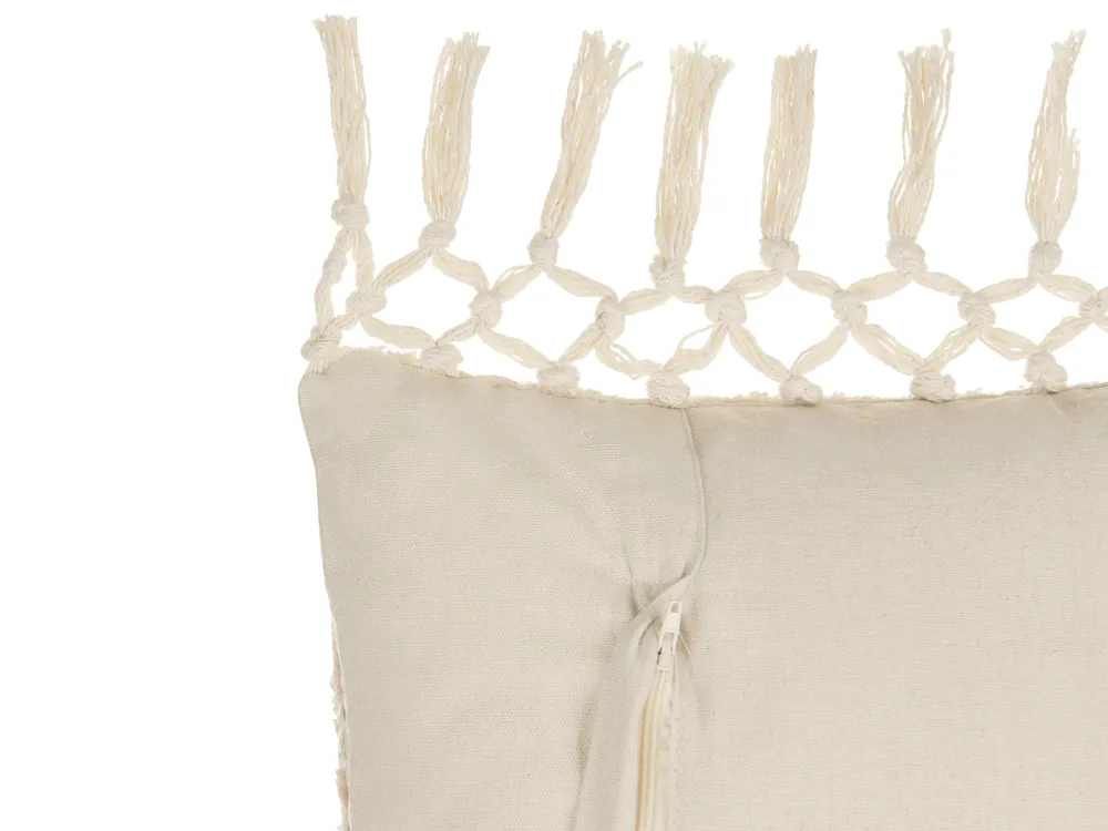 Dekokissen 2er Set CALTHA 30 x 50 cm Baumwolle Beige Abstraktes Muster_888180