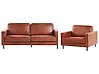 Sofa Set 4-Sitzer SAVALEN Kunstleder Goldbraun