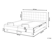 Bett verstellbar Stoff DUKE 160 x 200 cm Beige_809047