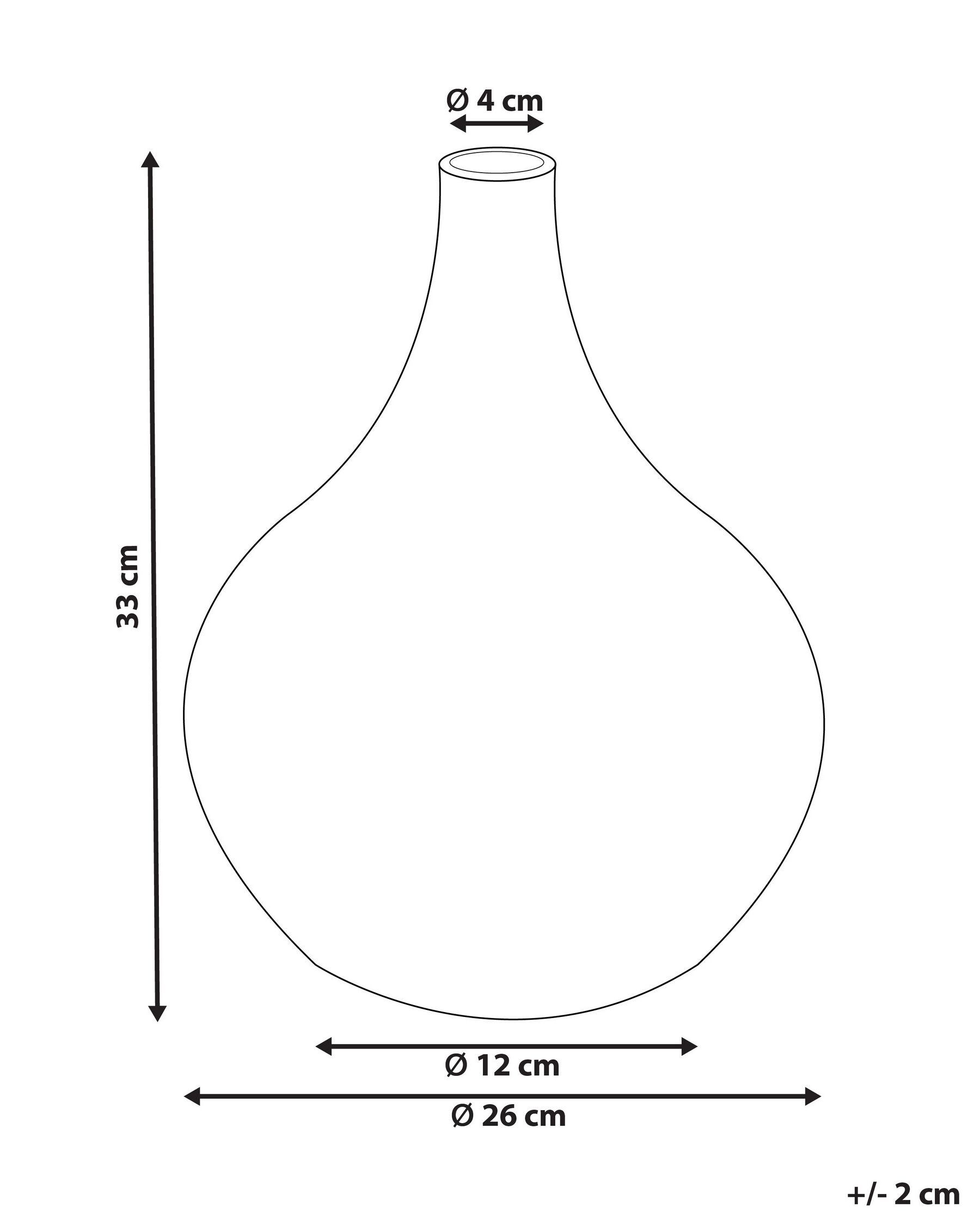 Decorative Vase SIMPANG 33 cm Ceramic White_850001