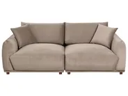 Sofa 3-Sitzer JUBEK Samtstoff Taupe_1077849