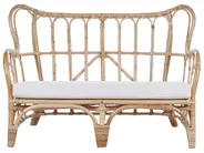 Lounge Set mit Tisch 4-Sitzer BRINDISI Rattan Naturfarben_796575