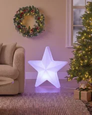 LED-Stehlampe für den Außenbereich OLSAN 76 cm Stern Weiß_1022220