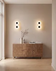Set of 2 Wall Lamps YTHAN LED Marble White_1103766